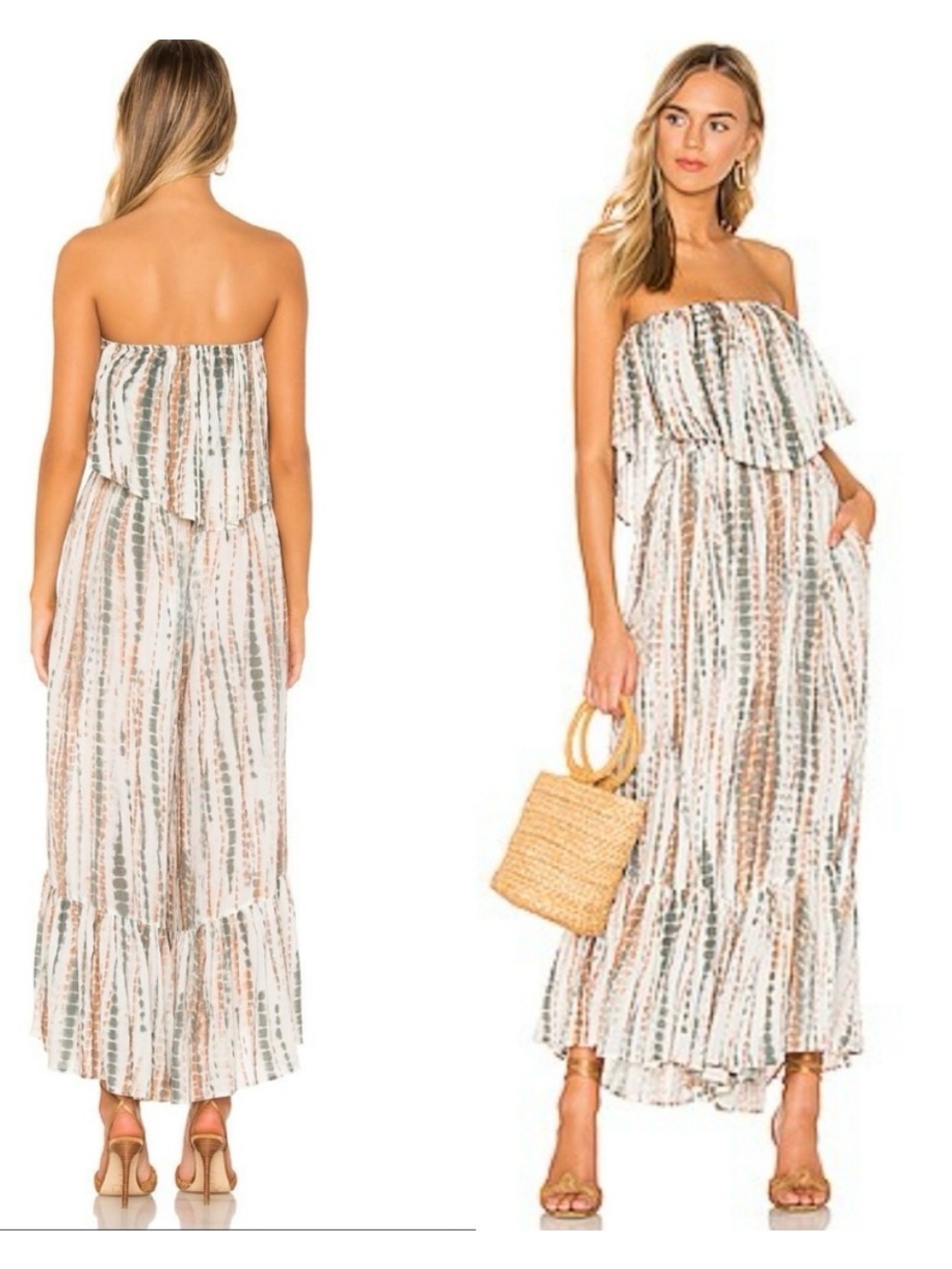 Free People Strapless Tie-Dye Maxi Romper - Picture 2 of 8